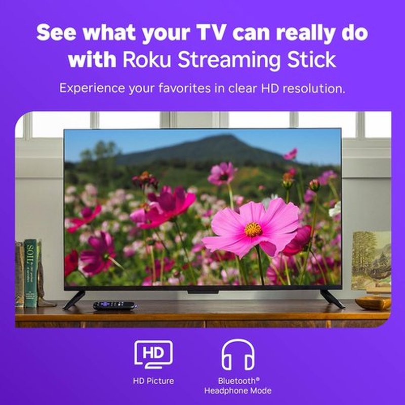 Roku Streaming Stick HD - HD Streaming Device with Voice Remote | Access Free & Live TV