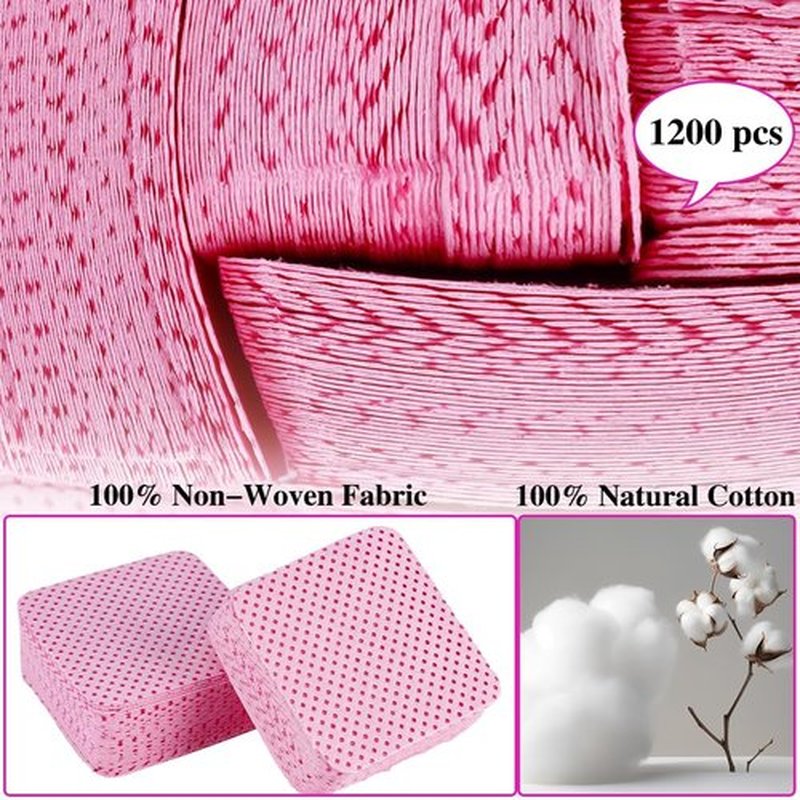 Biutee Cleaner Bottle Set for Nail Polish Remover with 1200 Lint Free Nail Wipes, 180ml Empty Push Down Pump Dispenser for Acetone, Salon Grade Manicure Cleaner Bottle & Non-Woven Nail Pads Kit