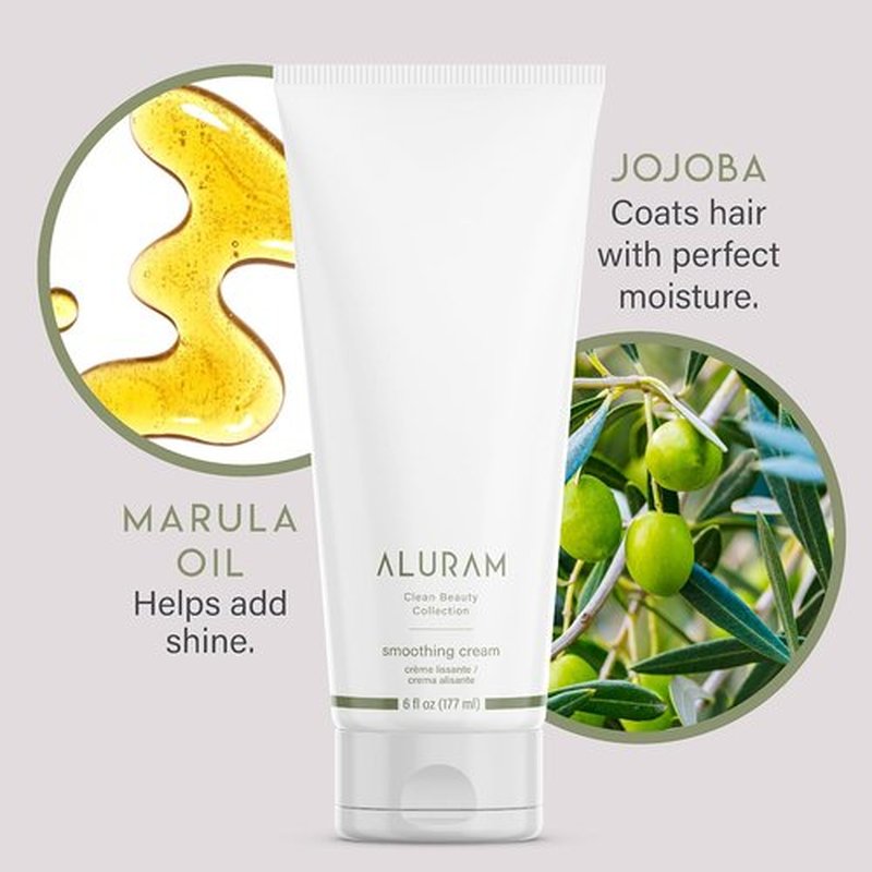 ALURAM Coconut Water Smoothing Cream - Frizz-Free Shine for All Hair Types | 6 Fl Oz