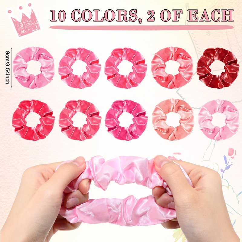 Yinkin 20 Set Ballerina Party Favor for Guest Soft Elastic Hair Tie Hair Scrunchies Ballet Tutu Funny Card Organza Bag Dance Recital Gift for Girls Graduation Birthday Party Decoration