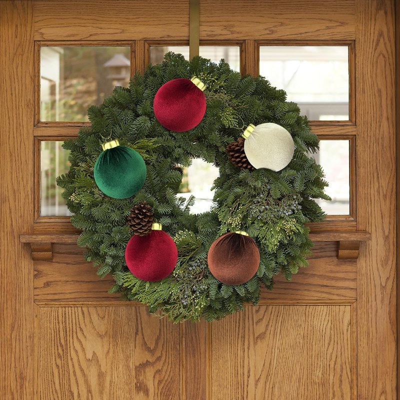 Velvet Balls Ornaments 15 PCS - 3.15 Inch Large Shatterproof Christmas Bulbs | Flocked Classic Holiday Decor