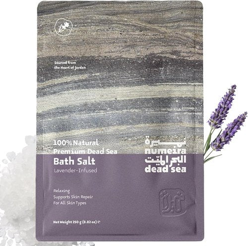 Dead Sea Salts - Relaxing Bath Soak for Body Rejuvenation with Lavender Essential Oil | Coarse Mineral Salts (8.82 oz)