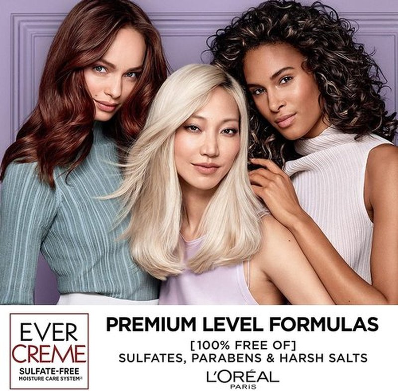 L'Oreal Paris EverCreme Sulfate-Free Deep Nourish Shampoo - 8.5 Oz | Pack of 2 for Healthy Hair