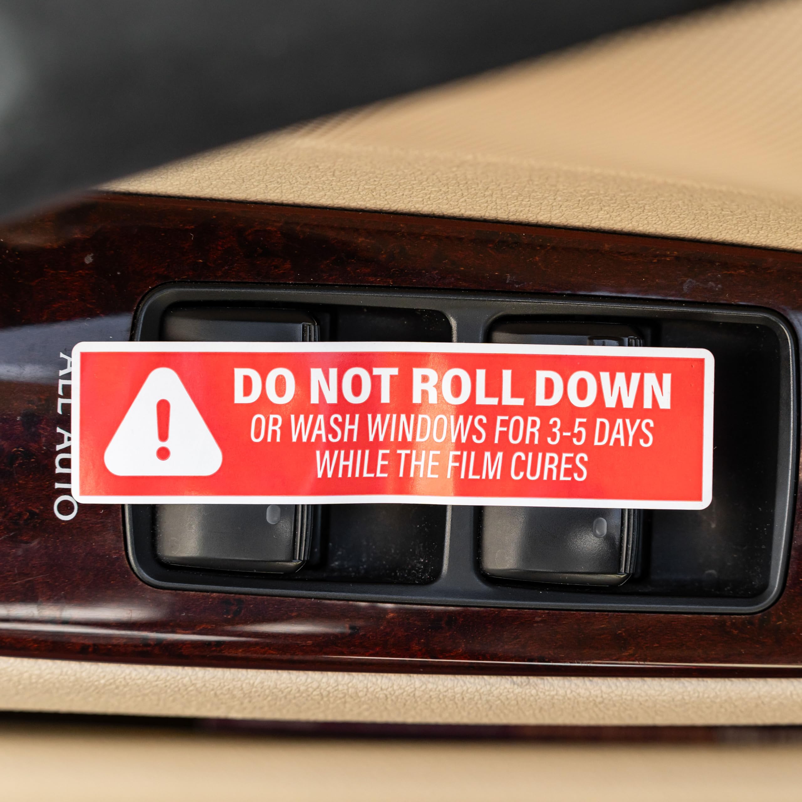 500pcs Do Not Roll Down Window Stickers, Removable Adhesive Warning Labels for Automotive Tint Shops, Vinyl Wrapping, 1" x 4"