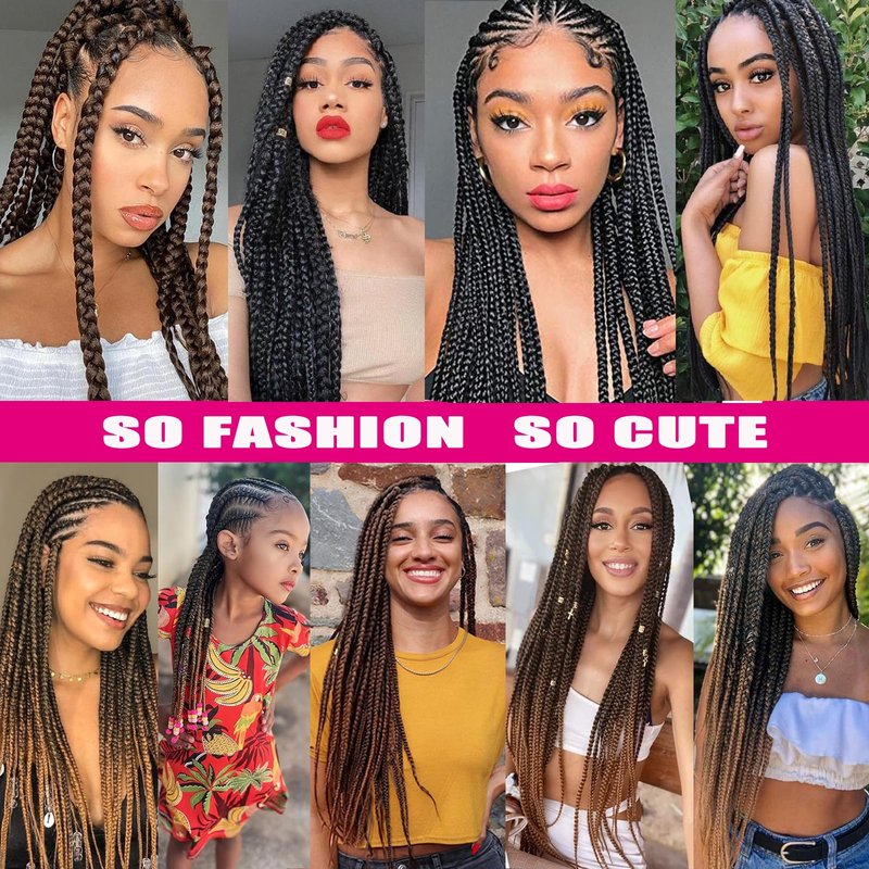 Zoewan Pre-Stretched Braiding Hair - 18 Inch 8 Packs, Soft & Itch-Free Synthetic Hair for Braiding, Yaki Texture, Heat Resistant for Hot Water Styling, Easy to Install (18", Color 1B)