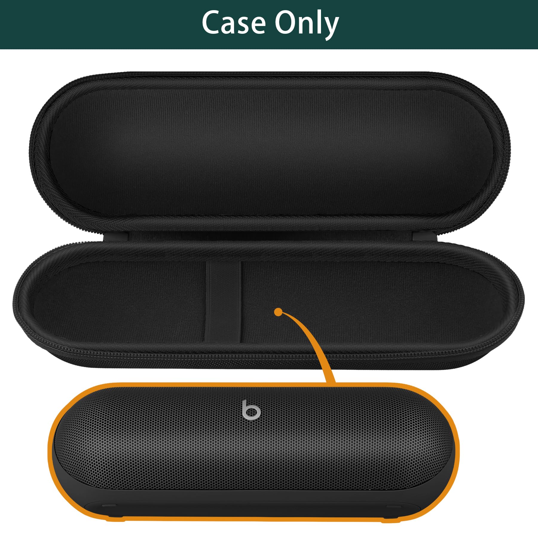 Aenllosi Hard Carrying Case Compatible with Beats Pill - Wireless Bluetooth Speaker (Case Only) (Matte Black)