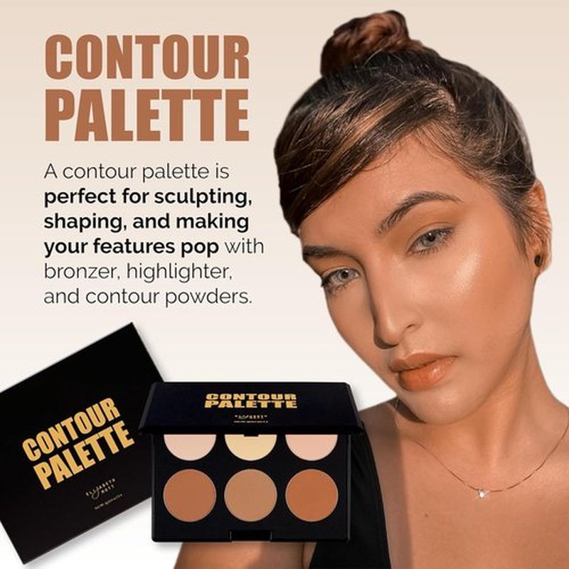 Elizabeth Mott Bronzer Contour Kit | 6 Blendable Shades for Natural Sun-Kissed Glow - Long-Lasting & Cruelty-Free