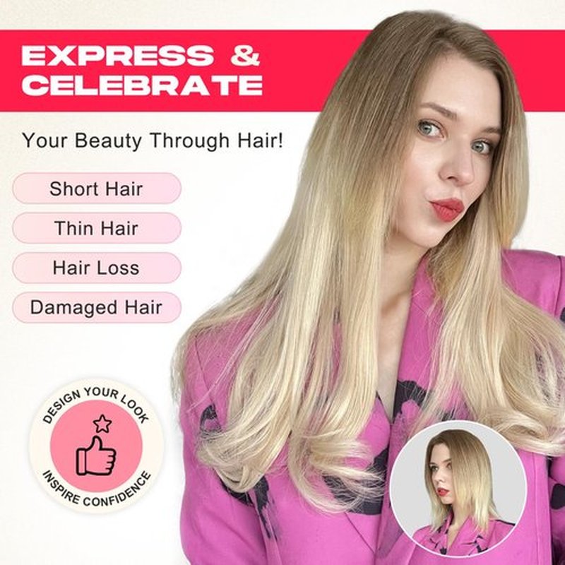 NTYNTY Clip in Hair Extensions, 4PCS 16 Inch Clip in Extensions for Women Layered Cut Natural Lightweight Hairpieces with Thinner Softer Invisible Weft - Dark Brown with Highlights