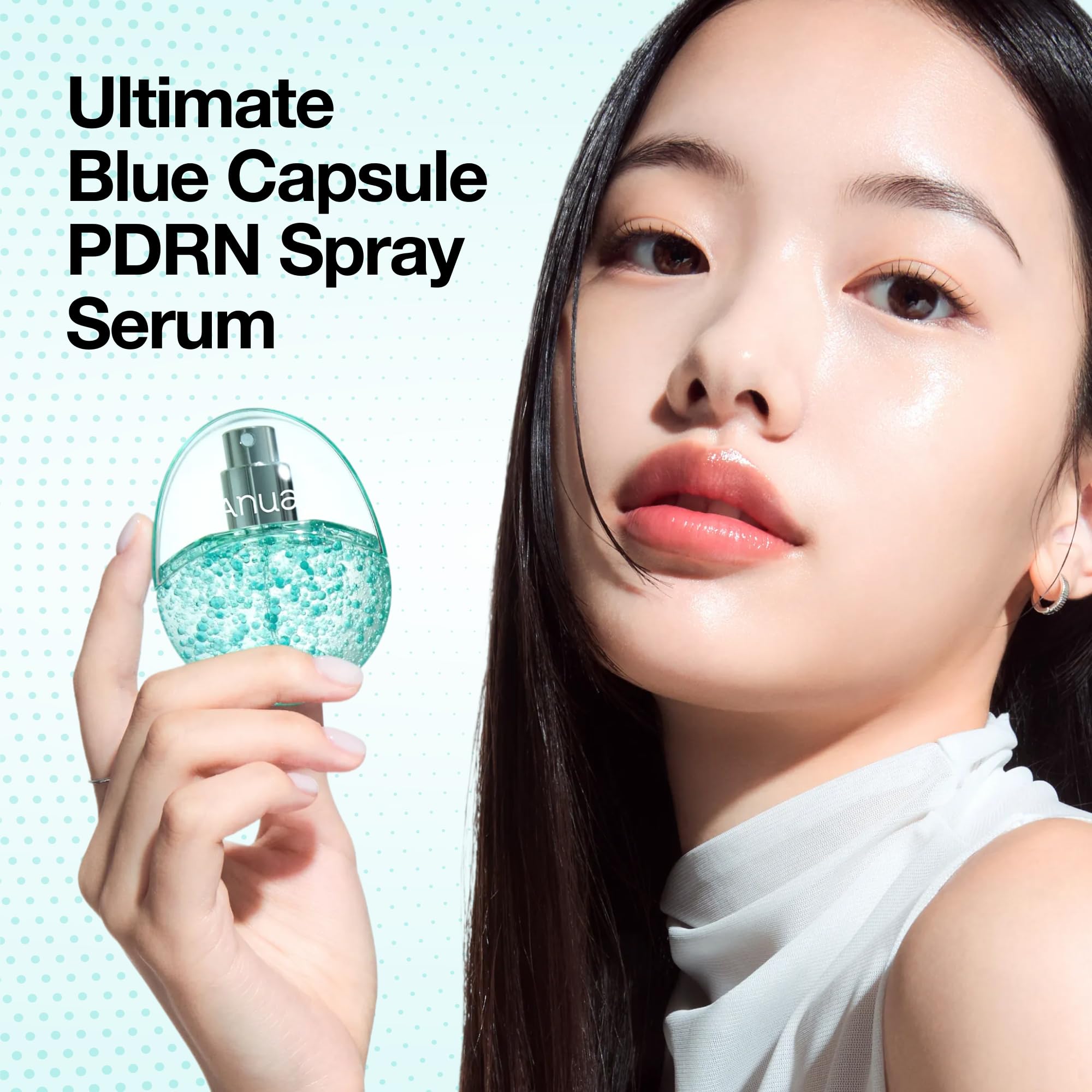 ANUA PDRN Collagen Glow Facial Serum Spray, Hydrating Face Mist, Hyaluronic Acid, dewy glass finish, All Skin Types, Instant Plumping Hydration, Firming Care, Korean Skincare, 1.01 fl oz