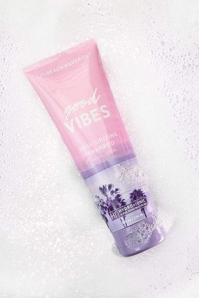 Beachwaver Co. Good Vibes Shampoo - Coconut Milk Hydration & Shine | Infused with Shea Butter (8 Fl Oz)