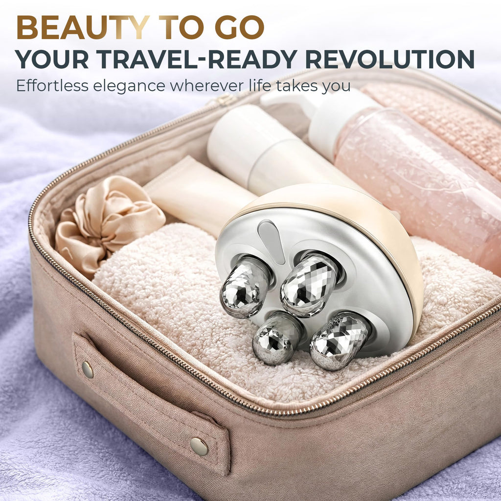 DEZALON Face Massager Tool, Eye & Neck Massager, Face Roller, Gold