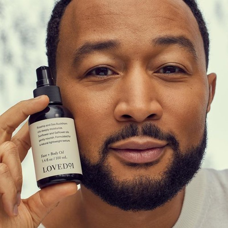 Loved01 Face & Body Oil, John Legend Skincare, Vitamin A & E, Fades Scars, Stretch Marks & Hyperpigmentation, Lightweight Non-Greasy, Daily Hydration, Vegan & Cruelty-Free, 3.4 oz