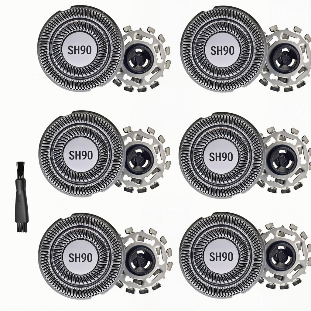 SH90 Replacement Shaver Heads Compatible with Philips Norelco Series 9000 (S9xxx) and 8000 (S8xxx) Electric Shavers, for Norelco S9000, S9311/27, S9311/84, S9311/87, S9321/88, etc.