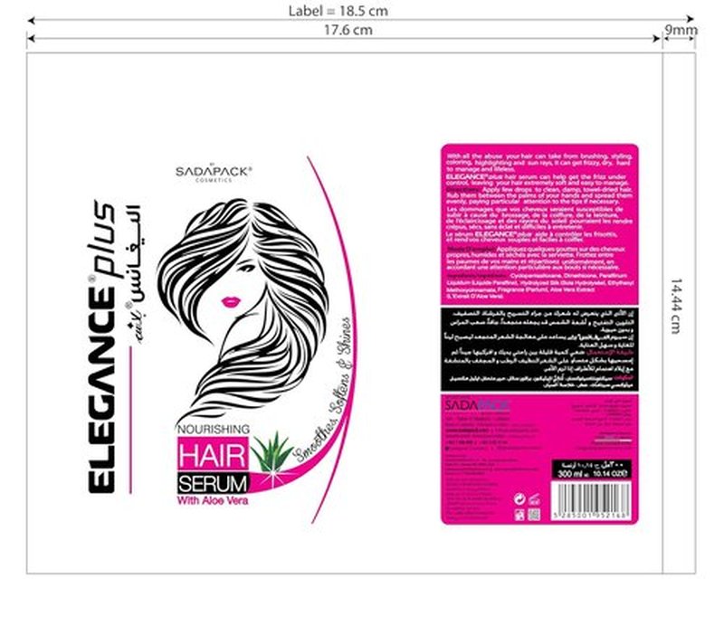 Elegance Plus Hair Serum - Nourishing Aloe Vera Formula for Soft, Shiny Hair | 10.1 Oz