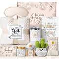 Get Well Soon Gifts Baskets for Women Self Care Gifts, Spa Care Package After Surgery Inspirational Thinking of You Sympathy Gift, Feel Better Encouragement Gift for Women Sick Friends Mom w/ Blanket