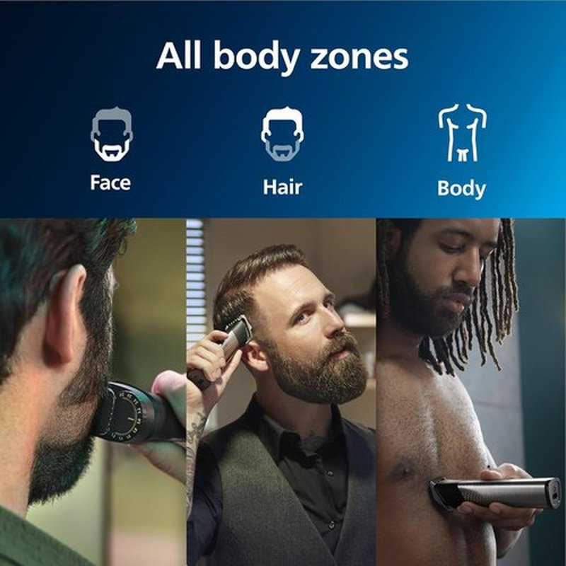 Philips Norelco Multigroom 9000 Series - All-in-One Trimmer & Grooming Kit | 23-Piece for Beard, Hair & Body