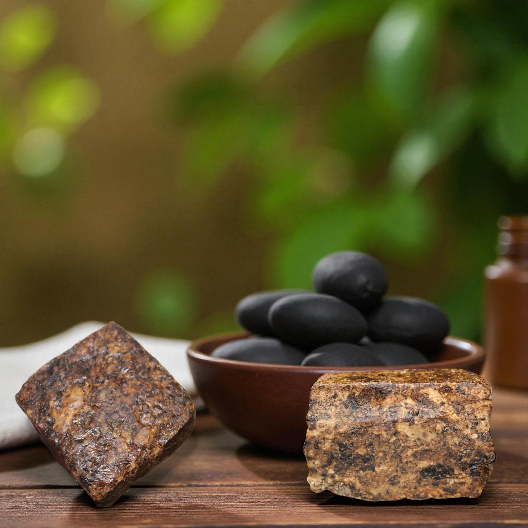 Traditional African Black Soap, Raw Organic Natural Soap Bar, 1 Pound, Handmade in Ghana with Palm Kernel Oil, Cocoa Pod Ash for Face, Body, Hair Care