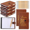Honoson 12 Sets Team Employee Teacher Appreciation Gifts Bulk Inspirational A5 Leather Team Journal Motivational Notebooks Pen Thank You Gifts for Teacher CNA Nurse Coworker Staff Fathers Day