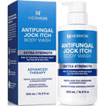 Hermon Antifungal Body Wash for Jock Itch: Tea Tree oil Body Wash for Jock Itch, Ringworm, Back Acne, Athlete's Foot, Tinea - Medicated Soap for Men and Women