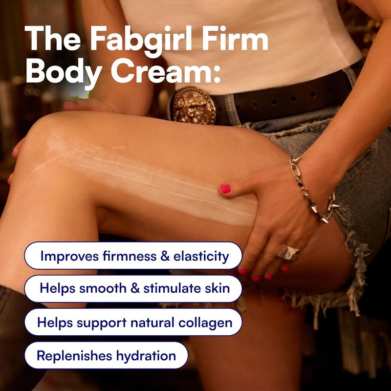 Bliss Fabgirl Firm Body Cream - Hydrating Skin Tightening Lotion with Collagen & Caffeine | Improves Elasticity & Smoothness