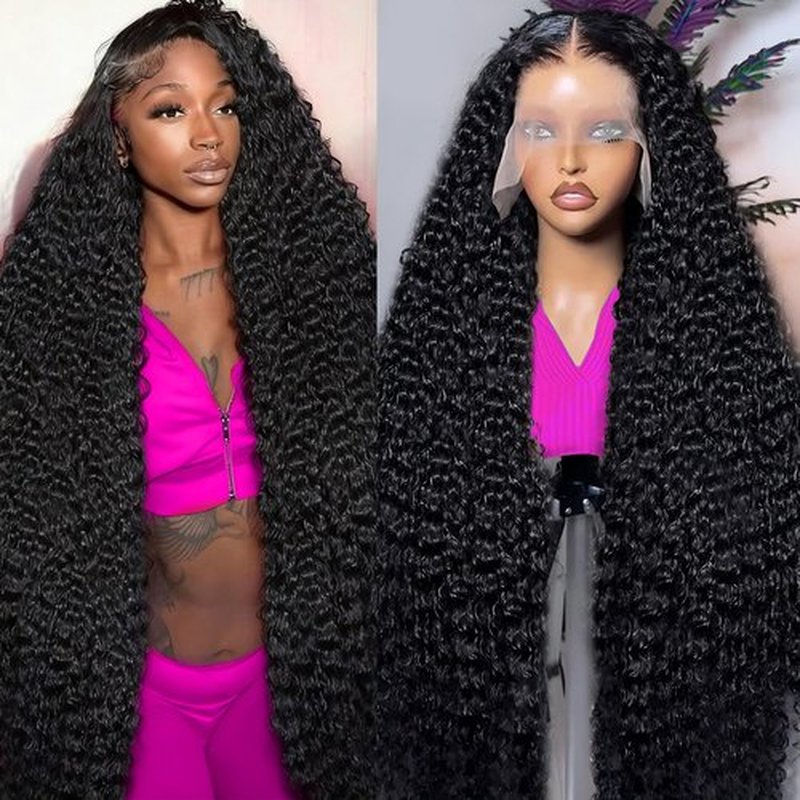 Momaksa 30 Inch Lace Front Wigs Human Hair Deep Wave 200% Density 13x4 HD Full Lace Frontal Wigs Human Hair 12A Pre Plucked Deep Wave Frontal Wig for Women Glueless Wigs Human Hair Natural Hairline