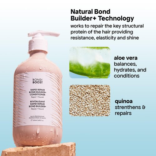 BONDIBOOST Rapid Repair Bond Builder + Conditioner for Damaged Hair [16.90 fl oz], Strengthen + Hydrate + Restores Hair Health with Deep Conditioning Treatment