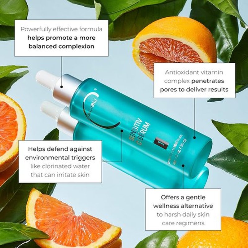 Malibu C Sensitiv C Face Serum - Brightening Vitamin C Serum for Sensitive Skin - 1 fl oz