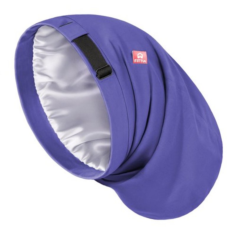 Large Satin Bonnet for Men Sleeping: Loc Cap Dreadlocks for Curly Braids, Silky for Frizzy Hair Smooth Dark Blue