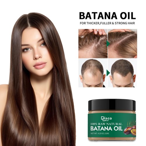 Batana Oil for Hair Growth, 100% Raw Natural from Honduras, Hair Growth Oil for Thicker, Longer Hair, Scalp, Dryness Dandruff, Eyelashes, Beard, Skin