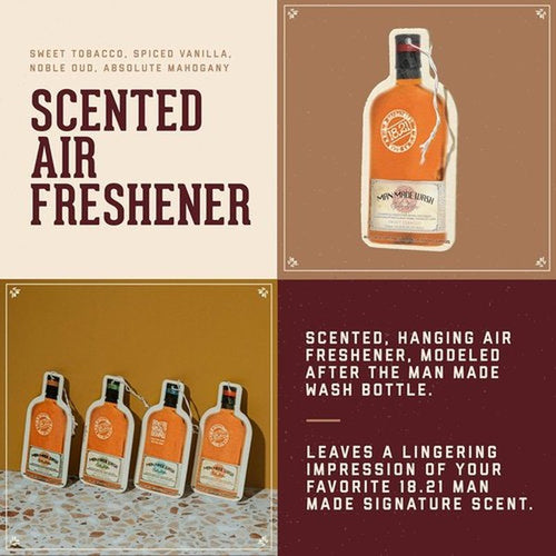 18.21 Man Made Premium Air Freshener - Luxurious Original Scent | Long-Lasting Fragrance for Car, Gym, Travel