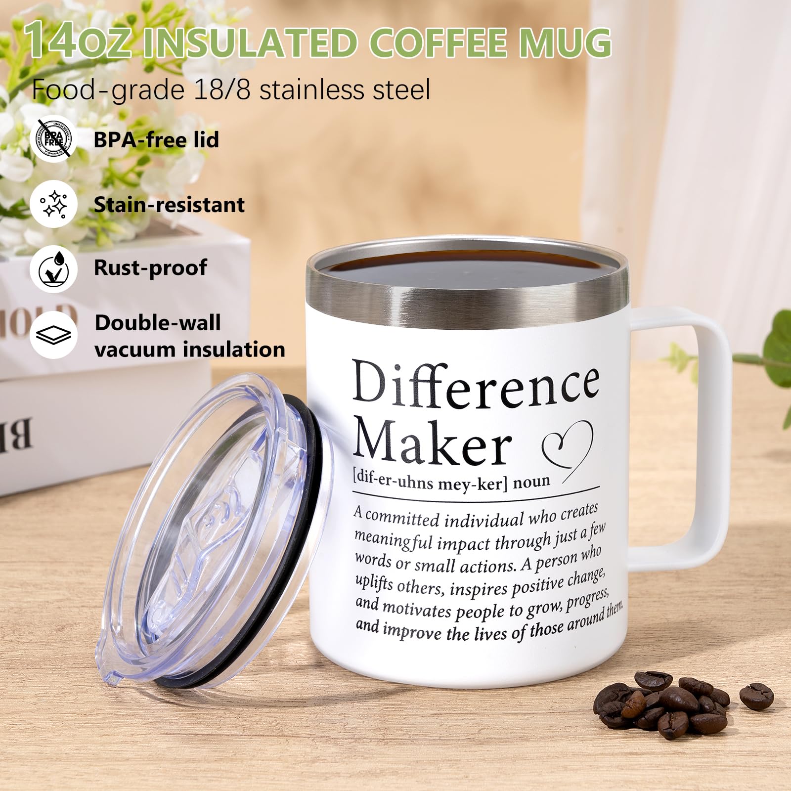iAOVUEBY Appreciation Gifts for Coworkers, Difference Maker Employee Appreciation Gifts, 8PCS Thank You Gift Box, Farewell Gifts for Coworker, Teacher, Boss, Secretary, Nurse, Gratitude Set
