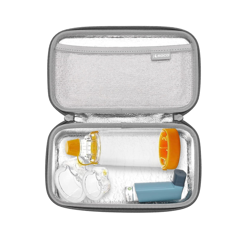 RLSOCO Inhaler Spacer Travel Case for Bouldon Hand-held Nebulizer for Respiratory System and More - Black (Case Only)