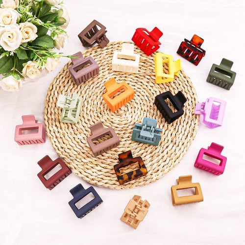 20 PCS Matte Hair Clips: 2 Inch Rectangle Non-Slip Clamps for All Hair Types - Strong Hold, Cute Colors for Women & Girls