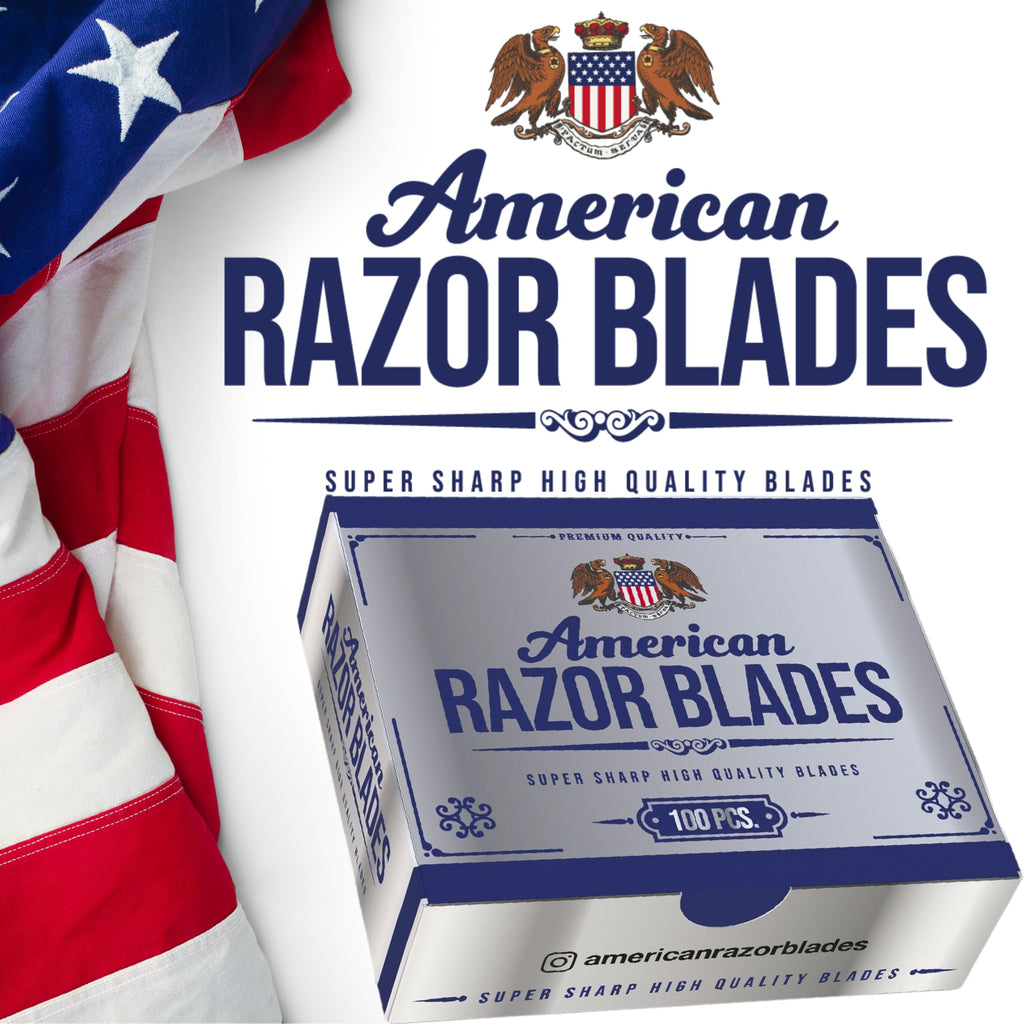The Shave Factory Straight Edge Razor Kit - with Single Stainless Steel razors (Stell + American Razor)