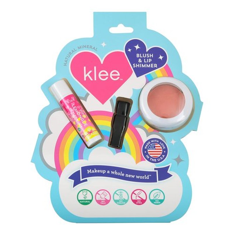 LunaStar Klee Blush and Lip Shimmer Makeup Kit. Gentle and Non-Toxic. Kid-Friendly. Made in USA. (Honey Pink Buzz)