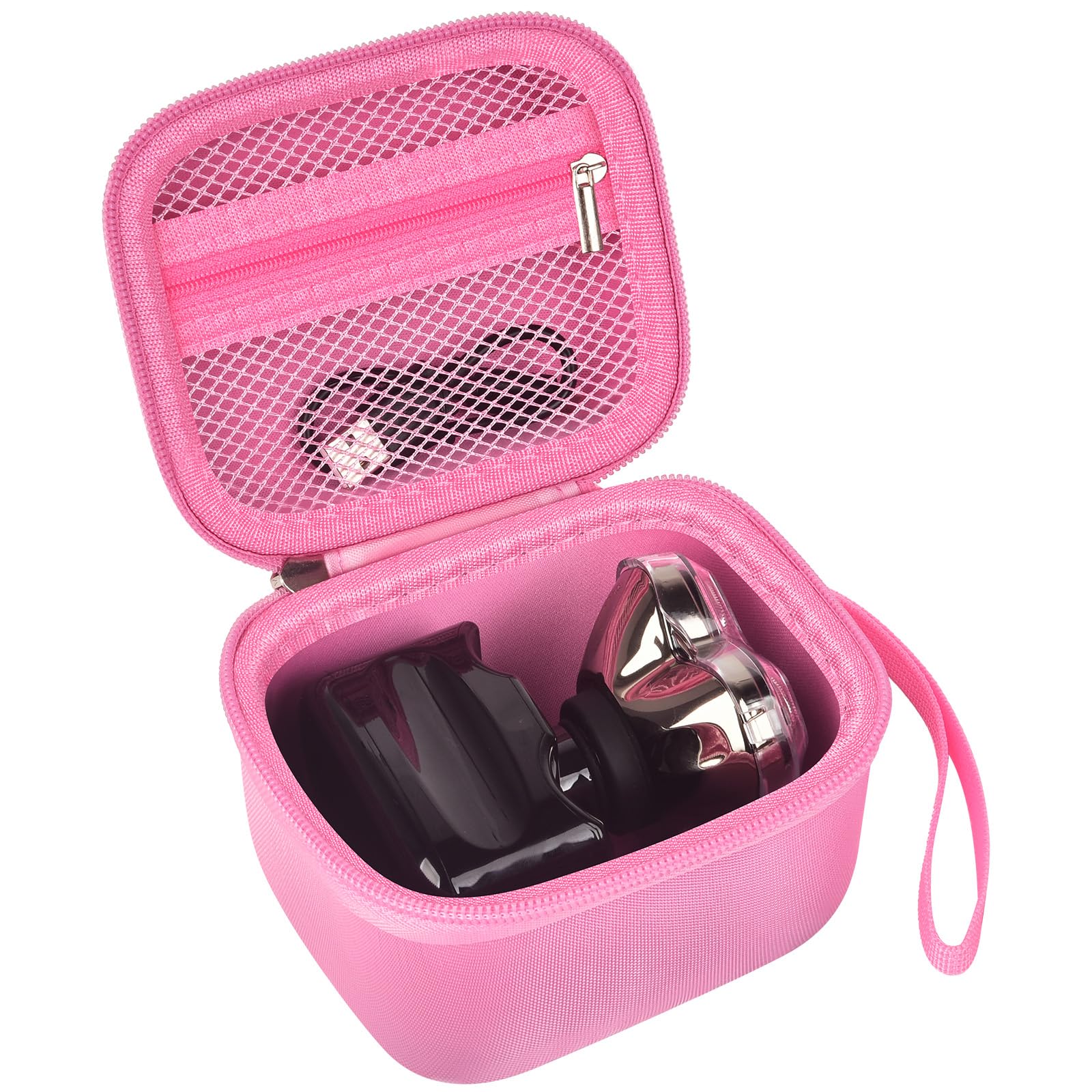 Case for Skull Shaver Electric Pitbull Pro Razor, Hard Travel Rotary Men Head Shavers Beard Trimmer Storage Carrying Box with Zipper Mesh Pocket for Men's Gold Pro Mustache Grooming Kit-Only (Pink)