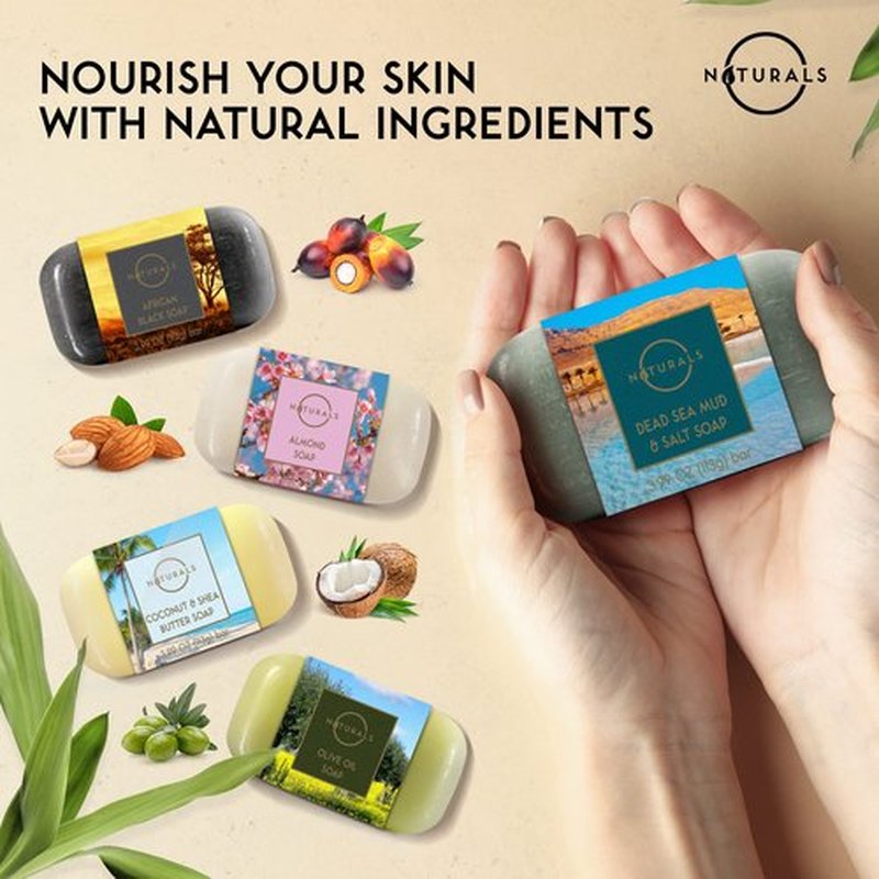 O NATURALS 100% Natural Bar Soap - Gift Set - Organic Ingredients & Essential Oils - Spa Gifts for Women & Men, Body Wash & Face Soap - 10PC Variety Soaps Collection