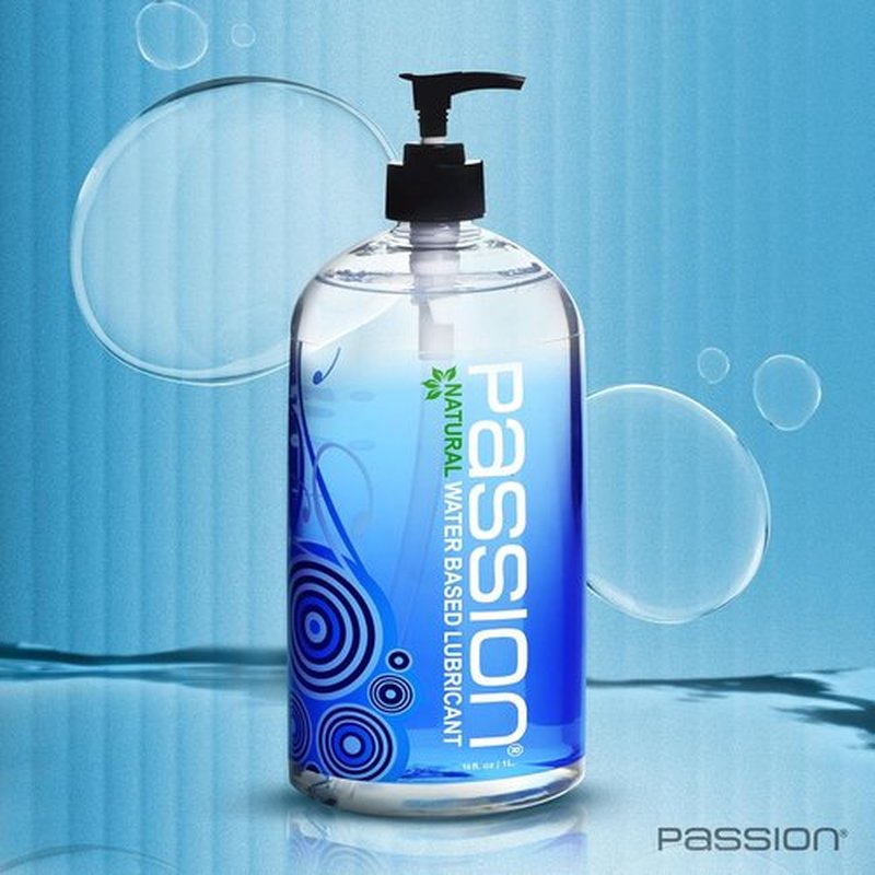Passion Natural Water-Based Personal Lubricant - 16 Fl Oz | Premium, Non-Sticky & Easy-to-Clean Formula