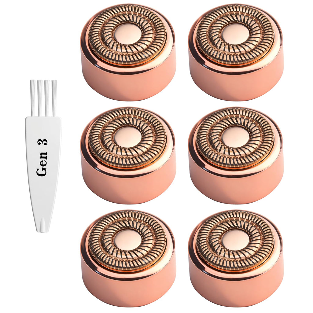 6 Pack Replacement Heads Gen 3 Compatible with Flawless Facial Hair Remover, Replacement Blades Heads Compatible with Finishing Touch Flawless Hair Removal Generation 3