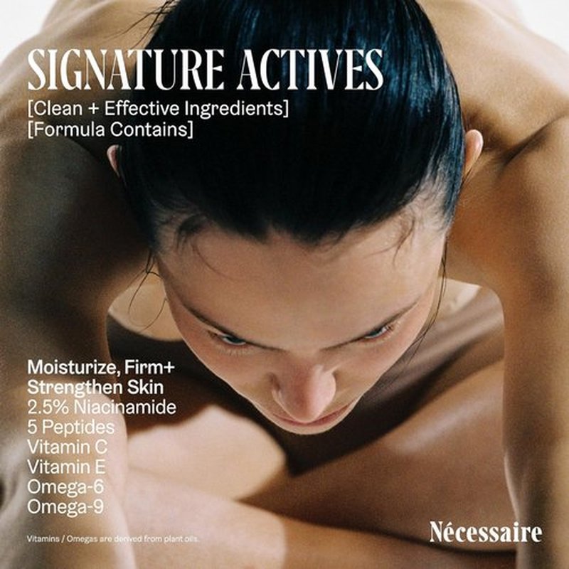 Nécessaire The Body Lotion - Multi-Peptide Firming Moisturizer for All Skin Types | 15.2oz, Vegan & Hypoallergenic