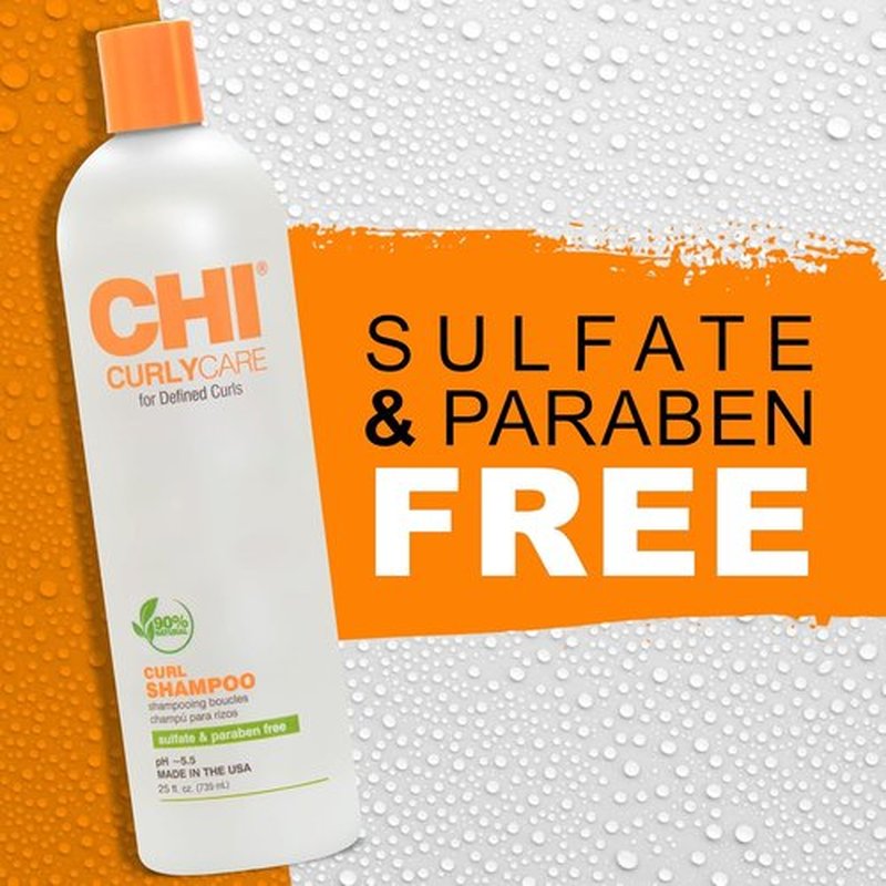 CHI CurlyCare Curl Shampoo - Hydrating Formula Reduces Frizz & Boosts Elasticity | 25 Oz