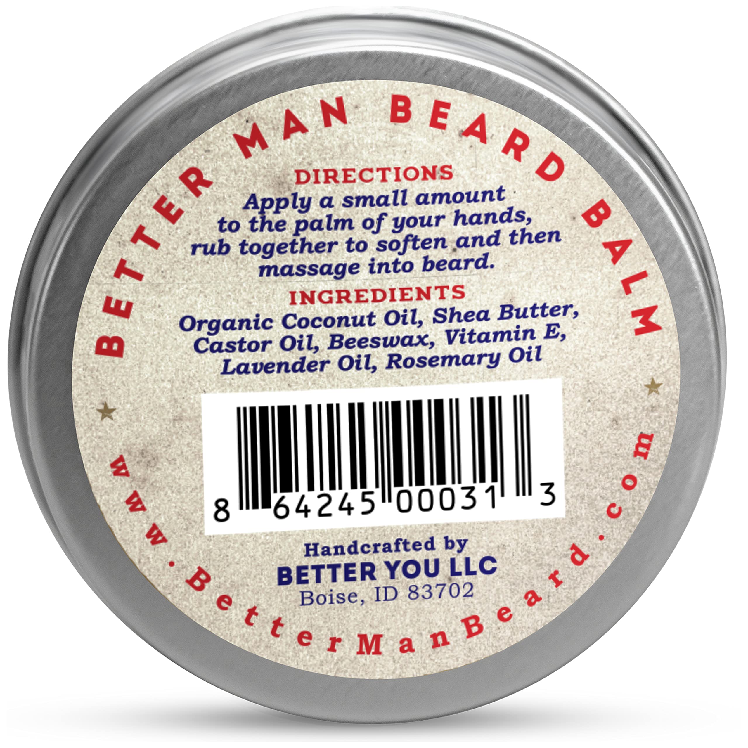 Better MAN Beard Original Kit - 3-Piece Beard Grooming Kit with Moisturizing Balm, Conditioning Oil & Sandalwood Comb - KIT-ORG
