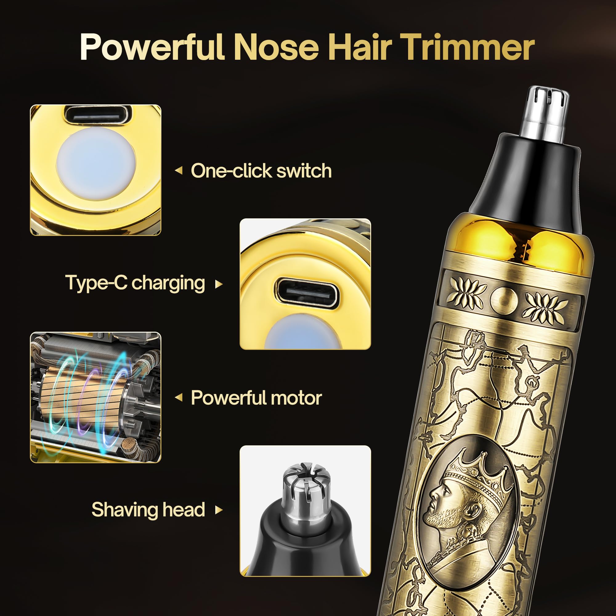 INTRO WILD Professional Hair Clippers Kit for Men, Grooming and Trimming Set