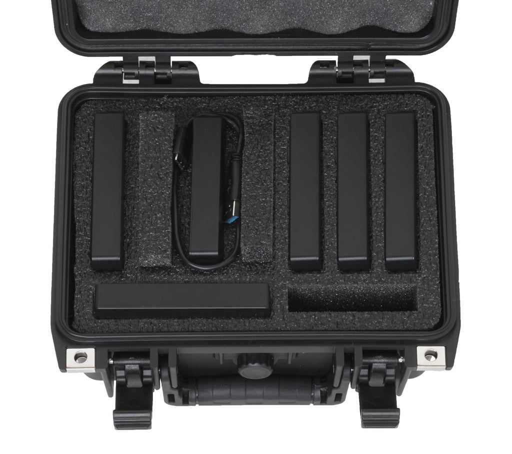 Case Club 8 External Hard Drive Case. Waterproof, Airtight, & Heavy Duty. Includes Pressure Relief Valve, Folding Handle, Padlock Holes, O-Ring Seal.
