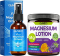 Pure Magnesium Oil Spray & Lotion Set - Unscented Muscle Relaxation & Moisturizing Relief | 100% Magnesium Chloride, Arnica & Lavender