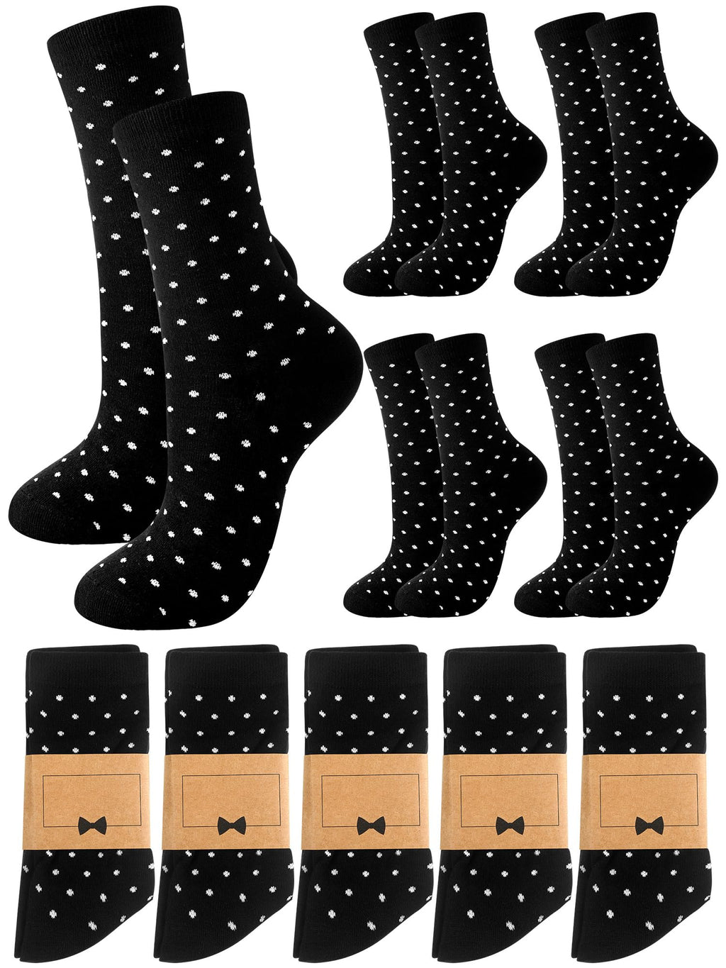 Glitopper 8 Pair Groomsmen Gifts for Men Groomsmen Proposal Socks for Wedding Novelty Funny Dress Socks Man Gifts(Black,Classic Style)