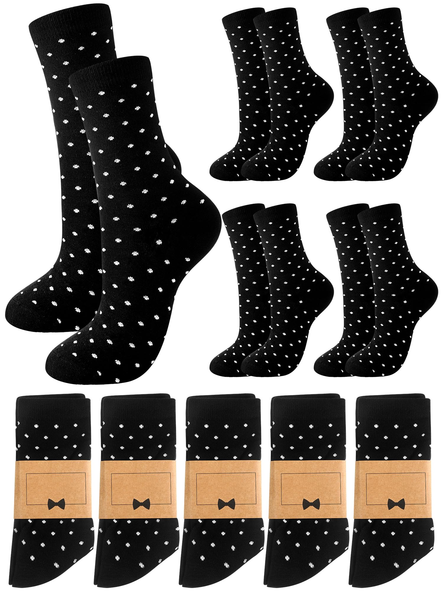 Glitopper 8 Pair Groomsmen Gifts for Men Groomsmen Proposal Socks for Wedding Novelty Funny Dress Socks Man Gifts(Black,Classic Style)