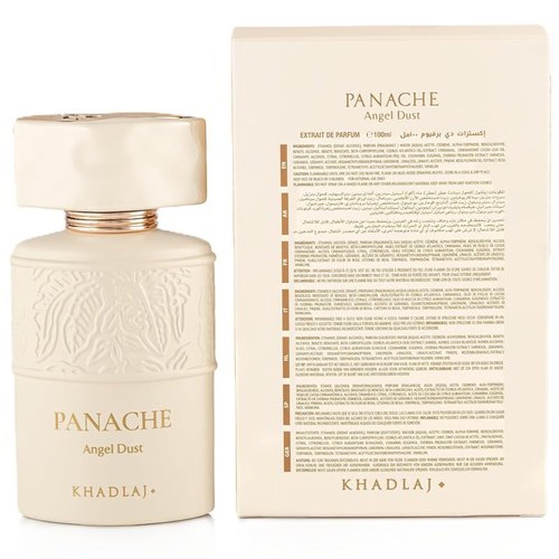 Khadlaj Panache Angel Dust - Long-Lasting Extrait de Parfum Spray for Women | Sweet, Fruity, Creamy, Musky, 3.4 oz