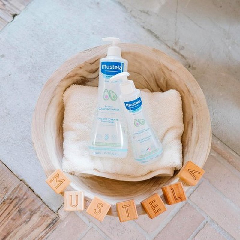 Mustela Baby Cleansing Water - No-Rinse Micellar Formula with Avocado & Aloe Vera - 1 or 2-Pack Options
