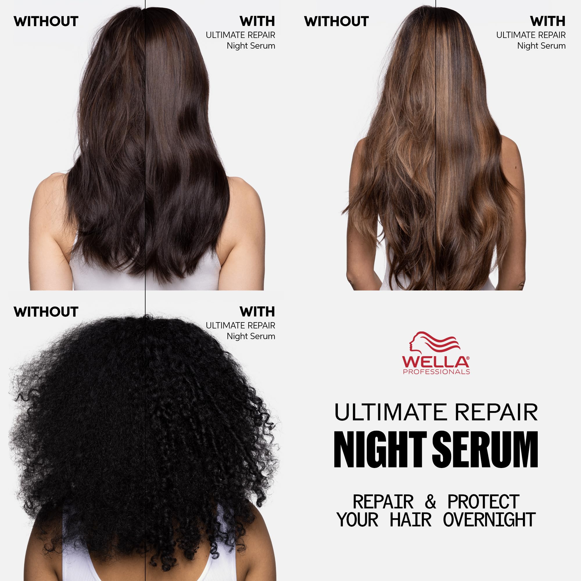 Wella Professionals ULTIMATE REPAIR Night Hair Serum | Protection Against Night Stressors for All Hair Types | 1 Fl Oz - Packaging May Vary